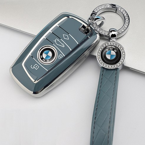 나나오즈 BMW 키케이스+로고키링 세트, B타입그레이