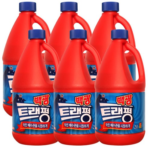 백광 트래펑 배수구 세정제, 2L, 6개