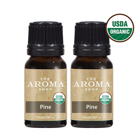 더아로마샵 USDA 천연 아로마 오일 테라피 숙면에좋은향 집중 기분전환 시너지, 파인, 10ml, 2개