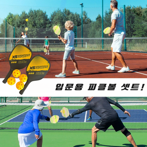 입문용 피클볼패들셋트 라켓2개+피클볼4개+ 가방셋트, 1세트