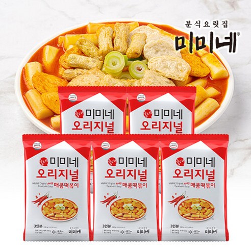 미미네 오리지널 매콤떡볶이 570g X 5봉 (총15인분), 10개