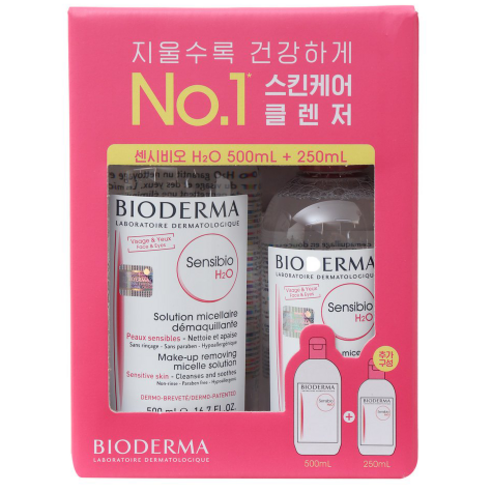 바이오더마 센시비오 H20 민감용 500ml + 250ml, 1개