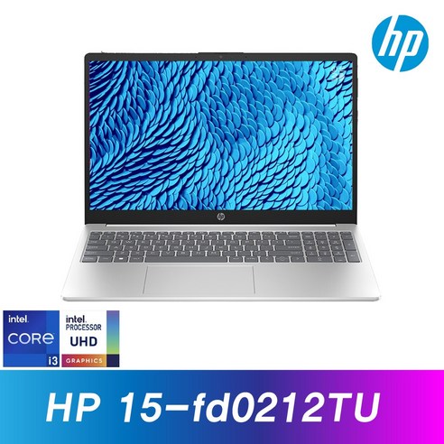 HP 15-fd0212TU - WIN11 13세대 i3 사무용 노트북, WIN11 Home, 32GB, 1TB, 다이아화이트+실버