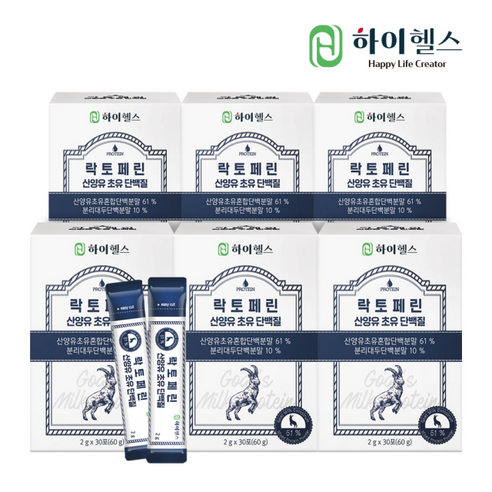 [하이헬스] 락토페린 산양유 초유 단백질 (2g x 30포) 4박스, 60g, 4개