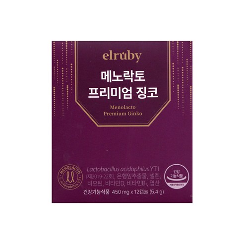 휴온스 엘루비 메노락토 프리미엄 징코 12일분