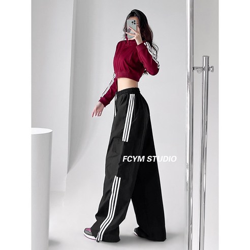 루트엑스 줌바댄스복 여성줌바바지 방송댄스복 루즈핏 에어로빅 댄스복 팬츠, 블랙