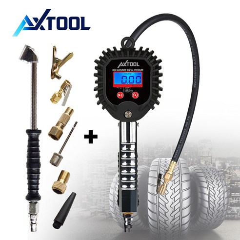 AXTOOL LCD 타이어 게이지 공기압 측정기 디지털, 1개 쉐보레공기압센서