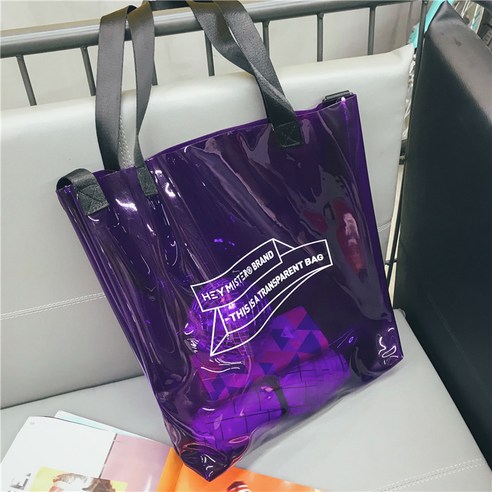 2019 숄더 크로스 대용량 여성백 Pvc 트렌드 패키지 여성공장 행사 명절 맞춤형 제작, 자주색