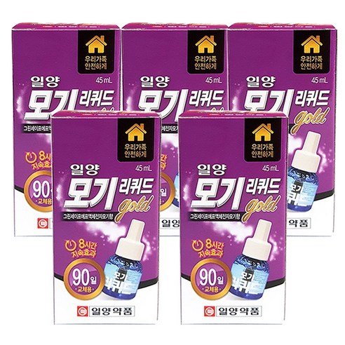 90일 리퀴드 그린세이프 액체 전자 모기향 모기 모기약 일양 전기모기약 리필 훈증기, 45ml, 5개 - 모기/파리약 | 쿠팡