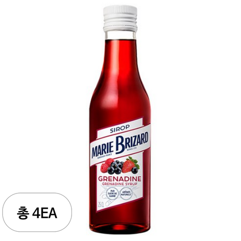 마리브리자드 그레나딘 시럽, 250ml, 4개