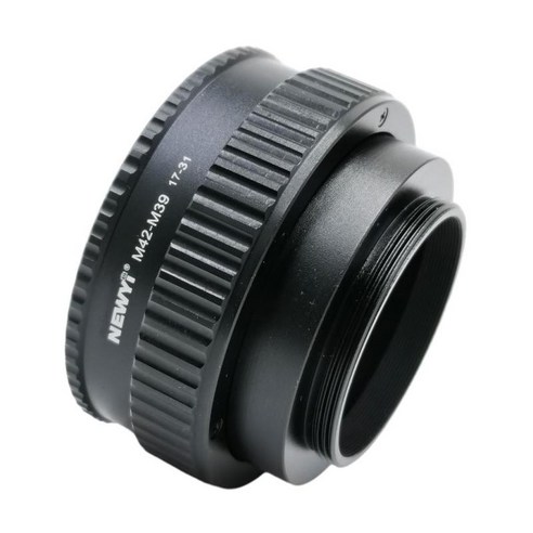 M42-M39 카메라용 17mm-31mm 금속 초점 렌즈 나사 마운트 어댑터, 6x3cm, 검은 색, 플라스틱