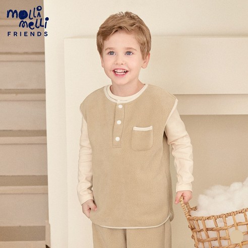 몰리멜리프렌즈 아동용 곰곰이 수면조끼