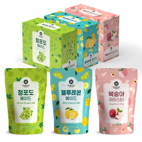 [굿나우ㅣ인기상품] 달콤하고 상쾌한 여름의 맛: 아이스 파우치 음료 3종 묶음 [GoodNOWㅣ추천상품]