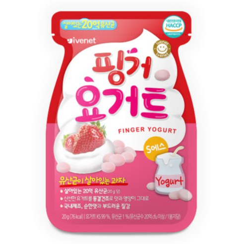 라이크잇 아이배냇 핑거 요거트, 딸기, 20g, 4개
