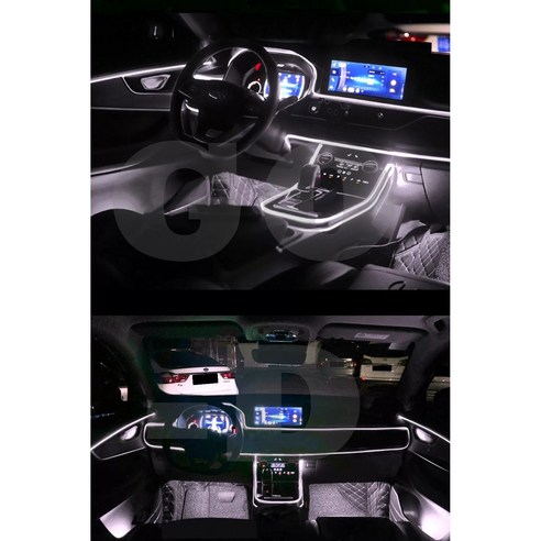 차량용 엠비언트 라이트 광섬유 무드등 신형 EL와이어 앰비언트 LED실내등 무소음