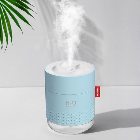 [FNJ] 화이트 스노우 마운틴 가습기 500Ml 초음파 Usb 아로마 디퓨저 진정 라이트 아로마 테라피 Humidificador 홈 Difusor, 블루