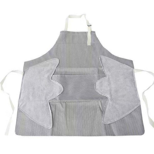 주방 닦을 있는 앞치마, 1 건, 커피색 스트라이프 손 닦기