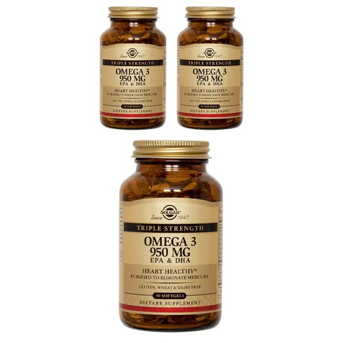 솔가 트리플 스트렝스 오메가 3 950mg 소프트젤, 50정, 3개
