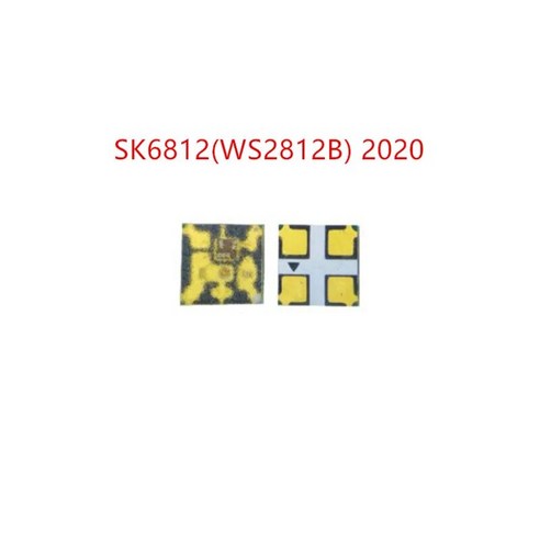 스마트 SMD RGB LED 매트릭스 프로그램 제어 칩 마이크로 SK9822 2020 SK6812 APA102 WS2812 100 1000 개, 01 100PCS_03 SK6812 2020 12MA