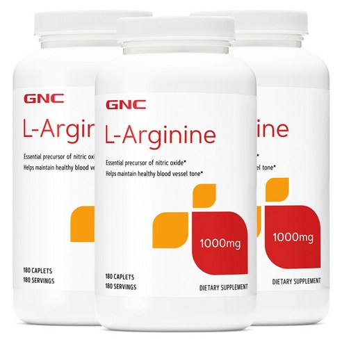 GNC L Arginine 1000mg 180정x 3개 엘아르기닌, 180개