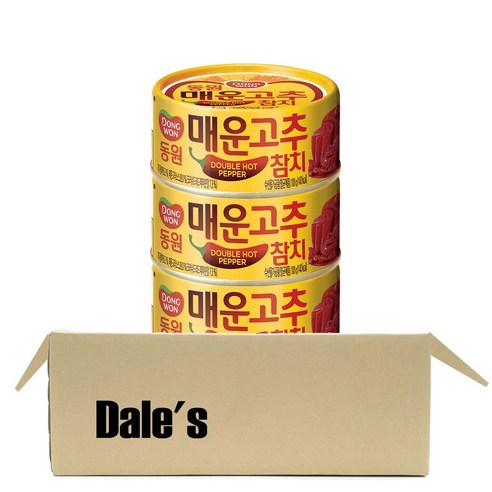 데일즈기획 동원 매운 고추 참치, 100g, 3개
