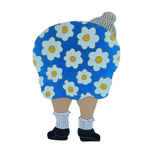 ST SHOP 재미있는 정원 장식 실루엣 봄 장식 집들이 선물, 푸른, 40X26cm, PVC