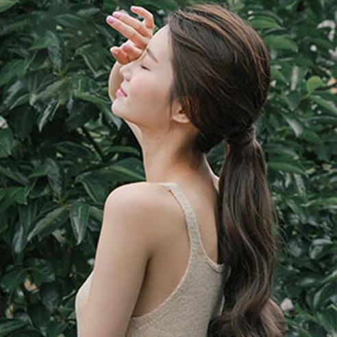 가발매니아 포니테일 올림머리 가발 플럼, 모카브라운, 1개