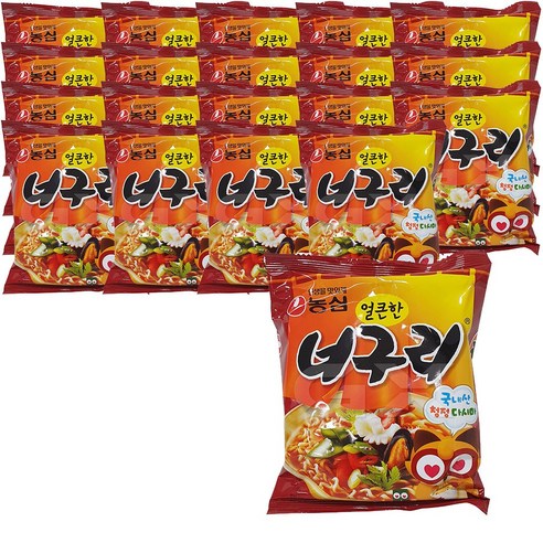 농심 얼큰한 너구리 120g, 20개