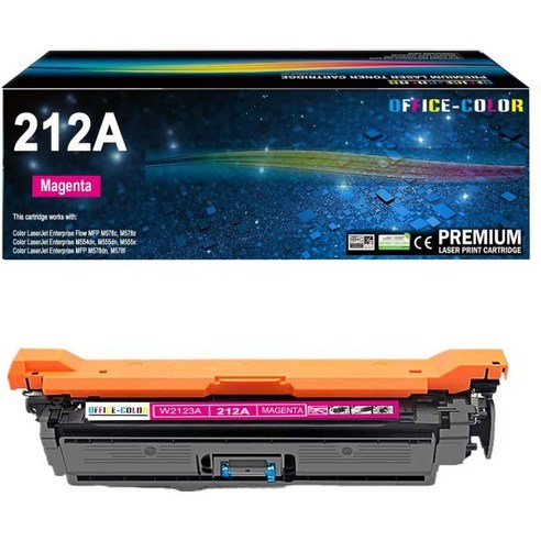 HP 컬러 레이저젯 엔터프라이즈 M554 M555 시리즈 MFP M578 시리즈용 212A 212X W2120X용 블랙 토너 ...