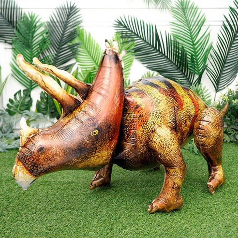 파티팡 동물 은박풍선 리얼한 대형 공룡 에어벌룬 스탠딩벌룬, 1개, 트리케라톱스