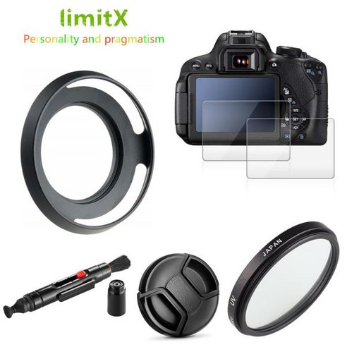 파나소닉 루믹스 LX100 / Mark II LX100II LX100M2 카메라용 UV 필터 렌즈 후드 캡 청소 펜 2x LCD 화면 보호기 43mm, [02] LX100 II, 02 LX00 II