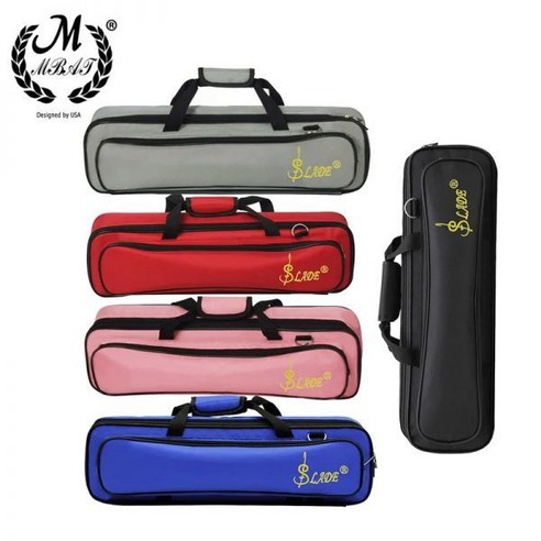 M MBAT Flute Gig Bag 방수 옥스포드 천 케이스 상자 플루트 휴대용 보관 가방 목관 악기 부품 액세서리, Black Flute Bag