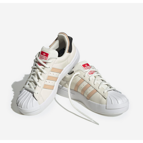 {국내매장상품}아디다스 신발 슈퍼스타 아윤 우먼스 - OWHITE/BETSCA/HALBLU HP9576