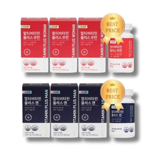 [맘store] 남성 여성 올인원 멀티비타민 2개월분, 남성용, 2개, 60정