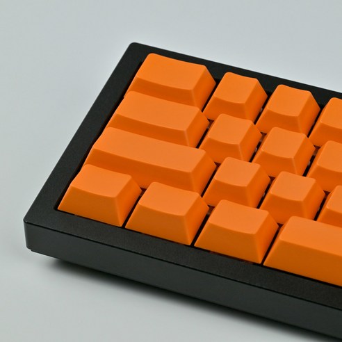 Keyreative ABS 블랭크 키캡 컬러풀한 프린트리스 체리 프로파일 풀 세트 기계식 DIY 키캡, Orange