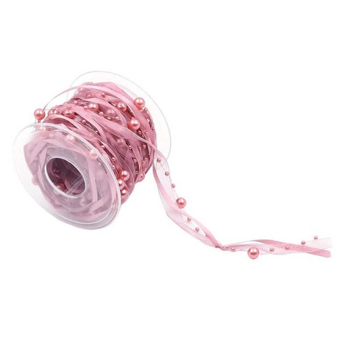 바느질 장식 20mm에 대한 10m 진주 페르시 레이스 트림 리본 꾸밈, 핑크, 폴리 플라스틱