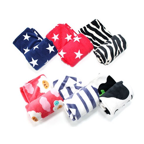 벨크로 찍찍이 무릎담요 극세사 밍크 항공담요 병원담요