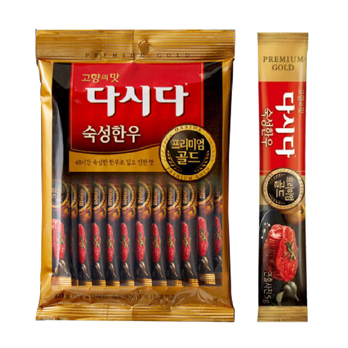 다시다 프리미엄골드 숙성한우12p, 60g, 2개