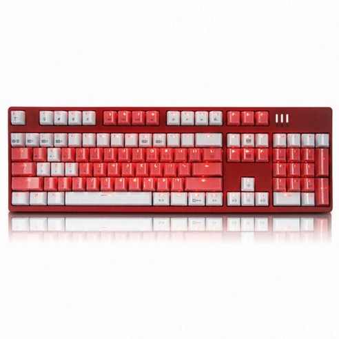 ABKO HACKER K8800 카일 광축 크리스탈키캡 레드 클릭, 레드+화이트, 일반형