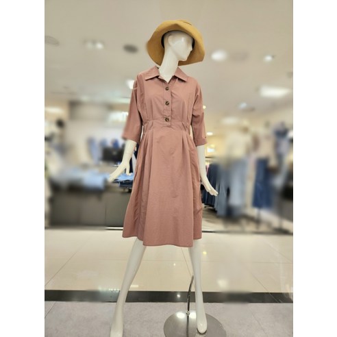 올리브데올리브 핀턱 백밴딩 칠부소매 원피스YW3Mo317(1893208)