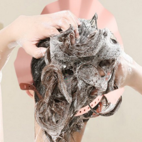 이중 물막이 샴푸캡으로 샴푸 시간 해방!