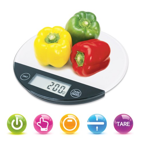 다와 디지털 주방저울 1kg DK-5001R, 혼합색상