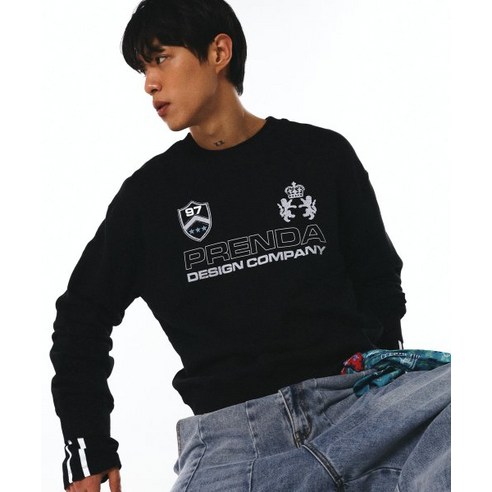 프렌다 PRENDA PDC UNIFORM CREWNECK SWEATSHIRT BLACK