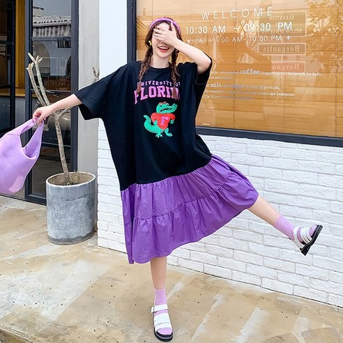 듀엘원피스 듀엘원피스 (정품) 듀엘 DEWL 휴양지 원피스 스트라이프 롱 2023 배꼽 D73-5 듀엘피 빅사이즈 여름 롱원피스 44-130 원피스