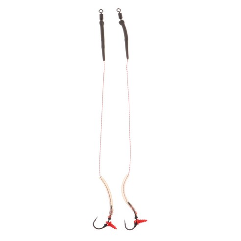 SJSHOP 2pcs 잉어 낚시 머리 Rigs 꼰 라인 높은 탄소 철강 후크, 설명, 높은 탄소강 후크