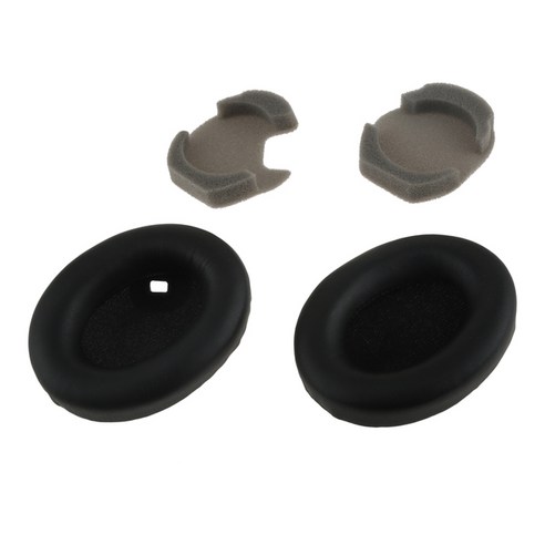 교체 소프트 메모리 폼 이어 패드 쿠션 소니 WH-1000XM4 WH1000XM4 이어폰 Earcups 드롭, [01] black with buckle