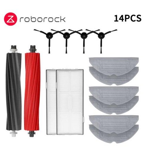 Roborock S8 S8 Pro Ultra S8 + 로봇 진공 예비 부품 메인 사이드 브러쉬 걸레 천 HEPA 필터 먼지 가방 액세서리, 5) 14PCS, 6) 14PCS