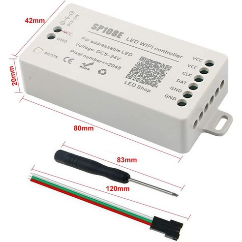 블루투스 컨트롤러, 원격 조절 가능, 안전하고 안정적인 사용, 호환성, 다양한 설정 가능, 저렴한 가격, 휴대폰과 연동, WS28 RGB/RGBW LED 스트립 라이트와 호환