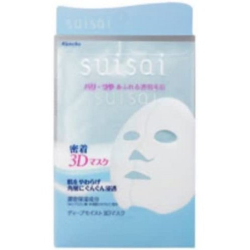 일본직발송 6. 가네보 SUISAI 딥 모이스트 3D 마스크 27ML×6장입 B009SYUA2M, One Size, One Color, 6개