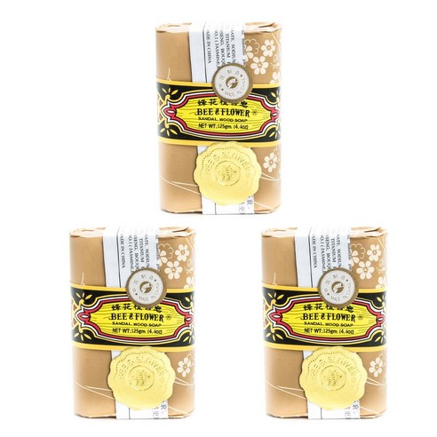 비앤플라워 비누, 125g, 3개, SANDAL WOOD SOAP